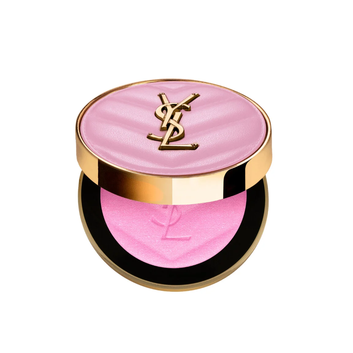 YSL's Babydoll Pink blush, a cool pink tone perfect for light olive skin