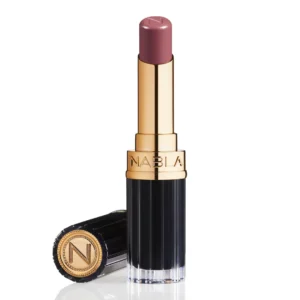 Medium rosy mauve glossy lipstick from Nabla’s Beyond Jelly line.