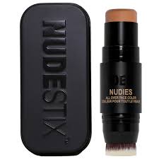 Nudestix Matte Bronze Stick in Bondi Bae, a creamy matte warm brown shade in a portable stick.
