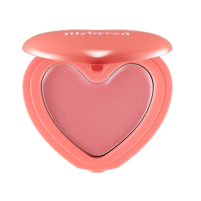 Lilybyred Luv Beam Cheek Balm in a soft peachy-pink shade 03 with a dewy finish.